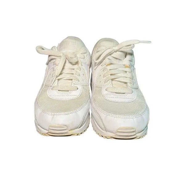 Men's Nike Air Max 90 Leather Triple White Size 10