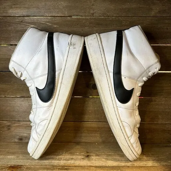 Mens Nike Court Royale 2 White‎ Onyx Leather Mid Casual Sneakers Shoes Size 13