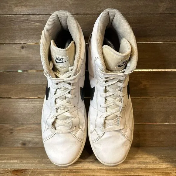 Mens Nike Court Royale 2 White‎ Onyx Leather Mid Casual Sneakers Shoes Size 13