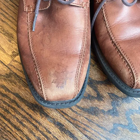 Men's Rockport Brown Leather Shoes, Size 7