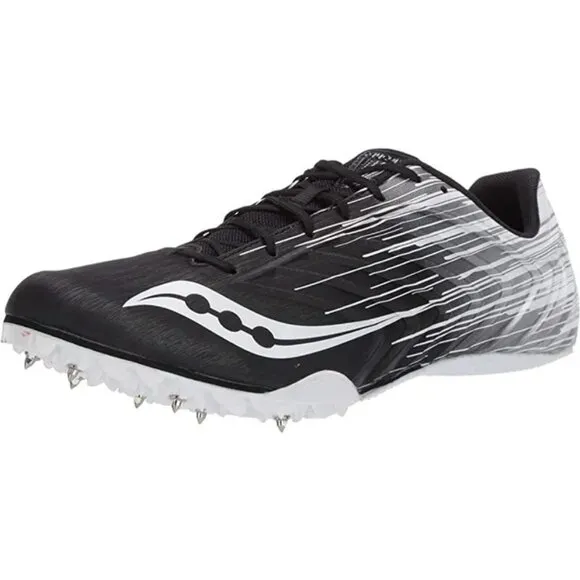 Men's Saucony Spitfire 5 Track &amp; Field Shoes - Black &amp; White - 10 - NIB