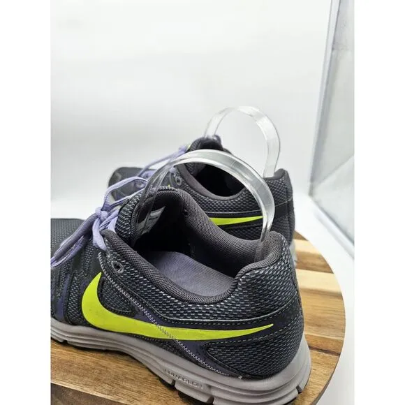 Mens Size 10‎ - Nike Flyknit Lunar 3 Gray Purple Neon Green