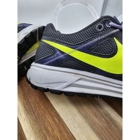 Mens Size 10‎ - Nike Flyknit Lunar 3 Gray Purple Neon Green