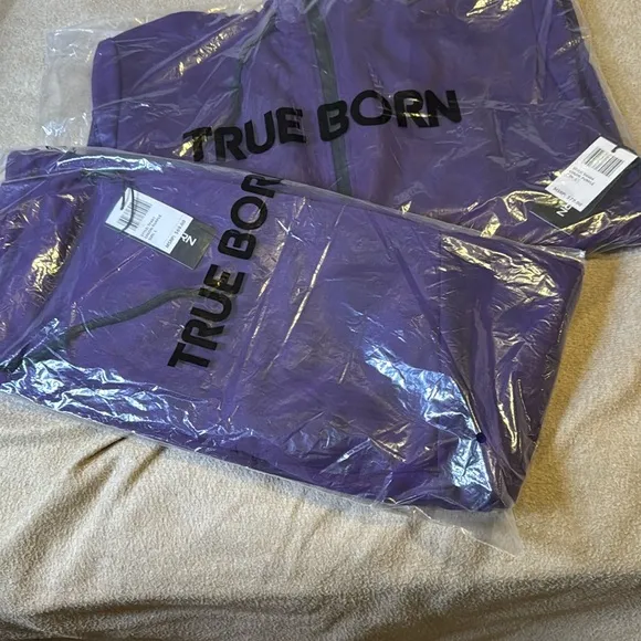Men’s True Born Purple Performance Hoodie Jacket &amp; Sweatpants