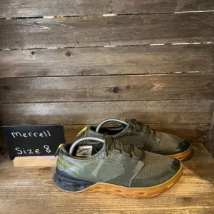 Mens Merrell Tideriser Olive Green‎ Athletic Outdoor Low Shoes Sneakers Size 8 M
