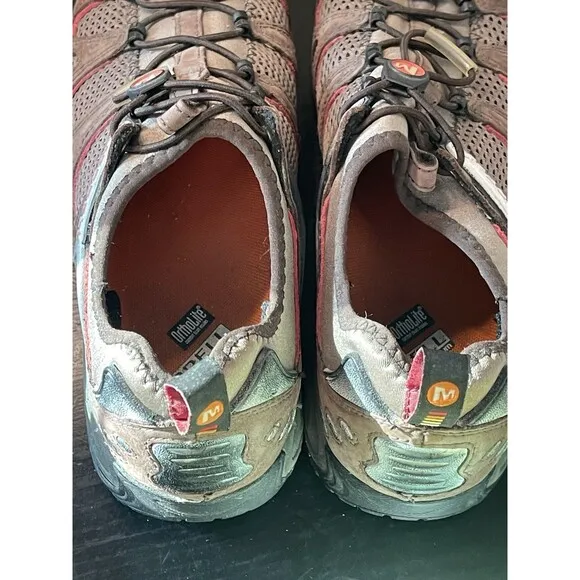 MERRELL Chameleon Hex Stretch Slip On Hiking Shoes Coffee Brown Sz 10 US Mens