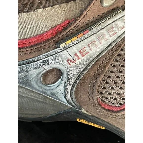 MERRELL Chameleon Hex Stretch Slip On Hiking Shoes Coffee Brown Sz 10 US Mens