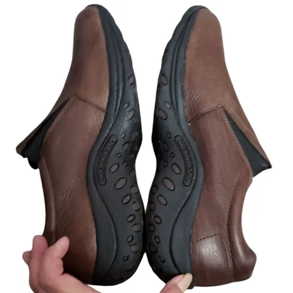 Merrell Loafers Mens 8.5 Mahogany Jungle Moc Leather Slip On Performance Shoes