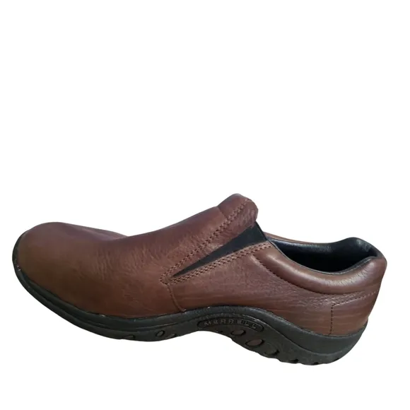 Merrell Loafers Mens 8.5 Mahogany Jungle Moc Leather Slip On Performance Shoes