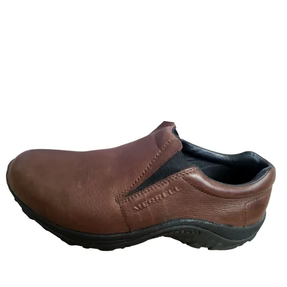 Merrell Loafers Mens 8.5 Mahogany Jungle Moc Leather Slip On Performance Shoes