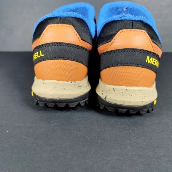 Merrell Men's Nova Sneaker Moc Slip On Burnish Orange Blue Outdoor Shoe Size 8.5