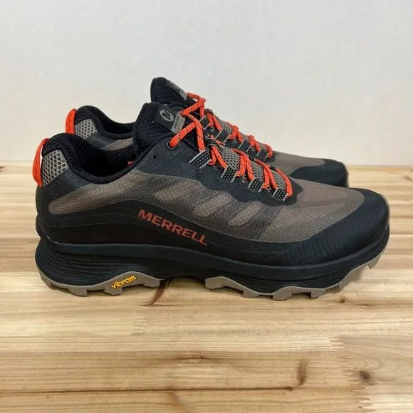 Merrell MOAB Speed Hiking Trail running shoes Mens 11.5 Brindle Brown Black