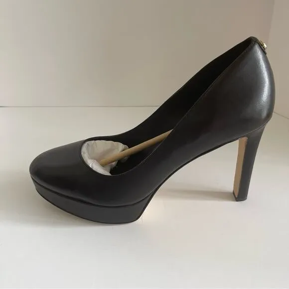 Michael Kors Chantal Leather Platform Pump Heel Shoes