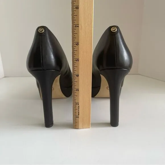 Michael Kors Chantal Leather Platform Pump Heel Shoes