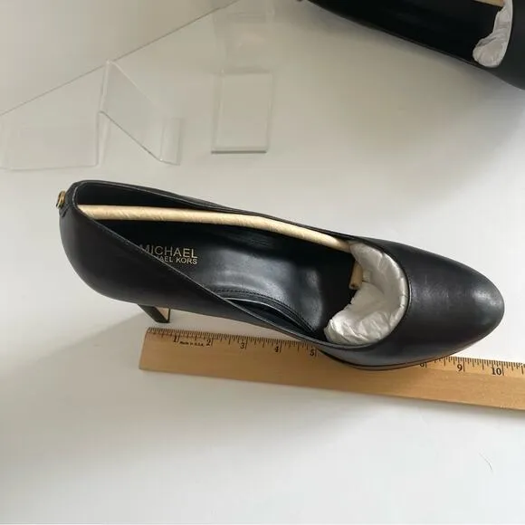 Michael Kors Chantal Leather Platform Pump Heel Shoes