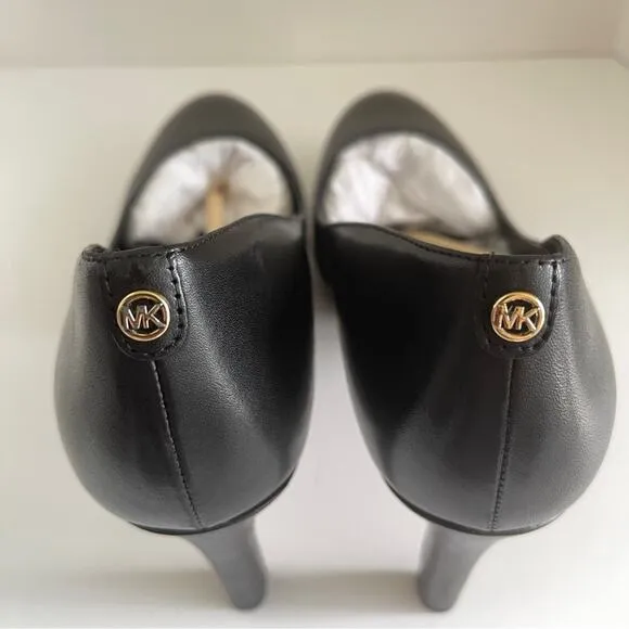 Michael Kors Chantal Leather Platform Pump Heel Shoes