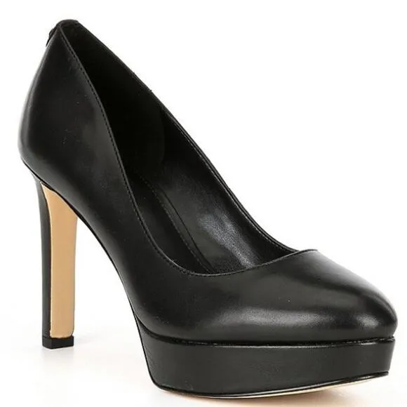 Michael Kors Chantal Leather Platform Pump Heel Shoes