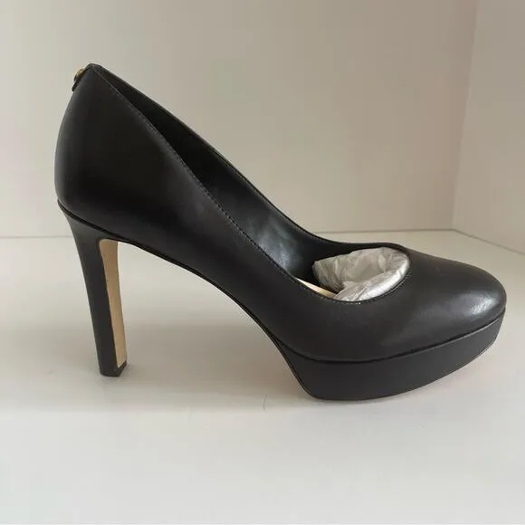 Michael Kors Chantal Leather Platform Pump Heel Shoes
