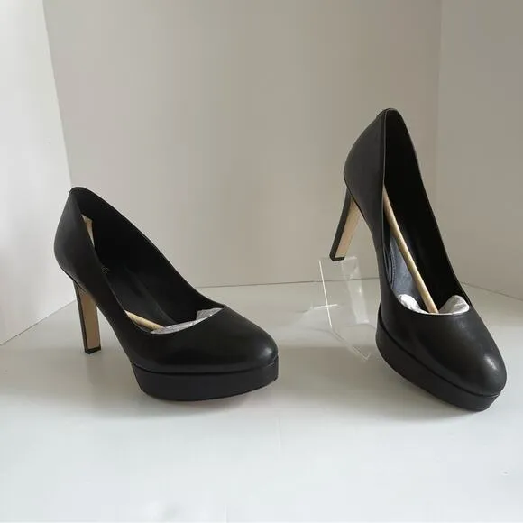 Michael Kors Chantal Leather Platform Pump Heel Shoes