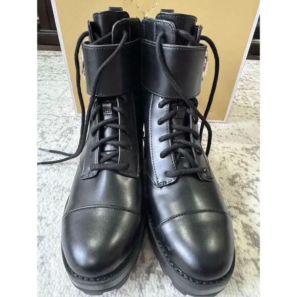 MICHAEL KORS New Tatum Leather Combat Boots