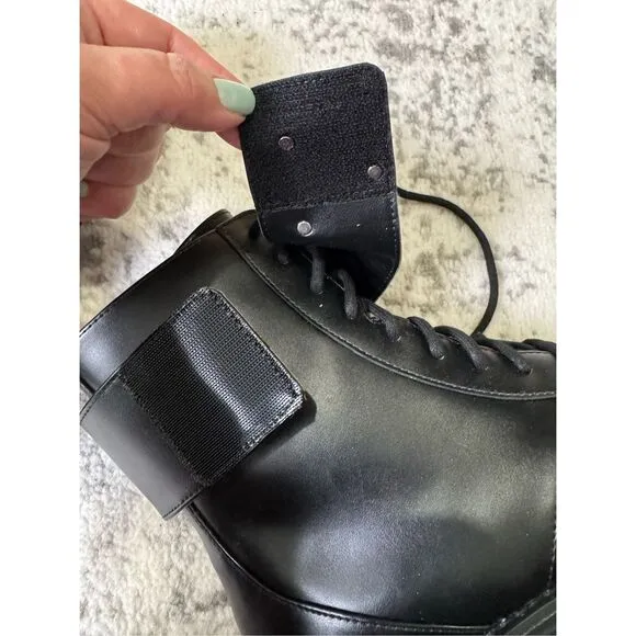 MICHAEL KORS New Tatum Leather Combat Boots