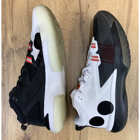 Naruto X  Jordan Zion 1 SP Sage Of The Six Paths Sneaker Shoes Black White Sz 14
