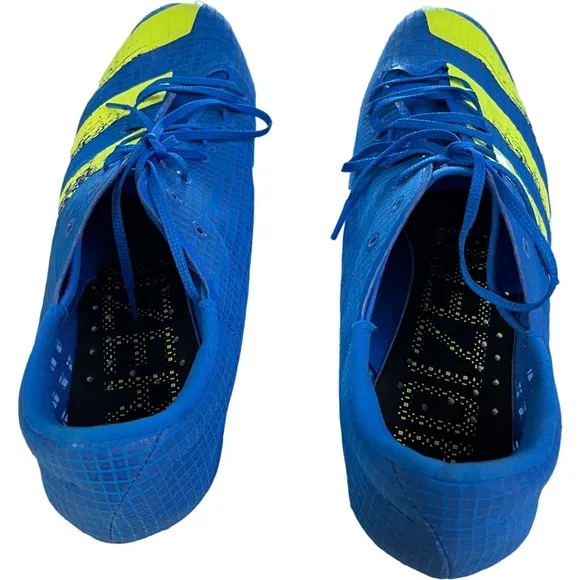 New Adidas Adizero Finesse Blue Yellow Track &amp; Field Spikes Shoes H68746