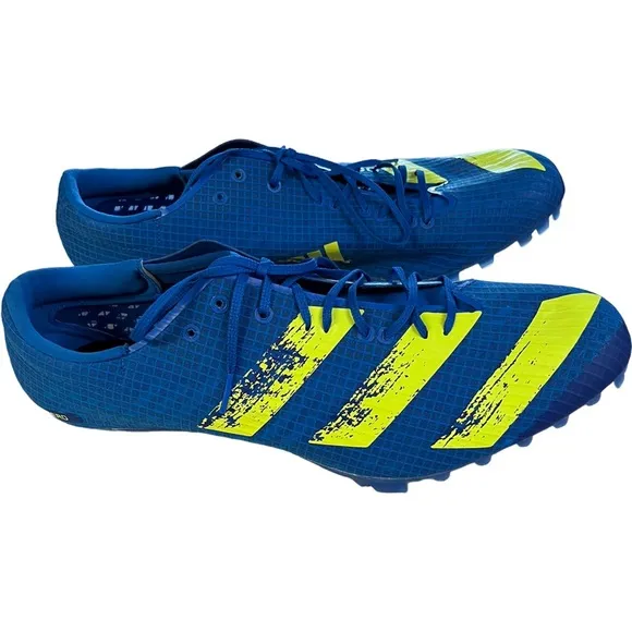 New Adidas Adizero Finesse Blue Yellow Track &amp; Field Spikes Shoes H68746
