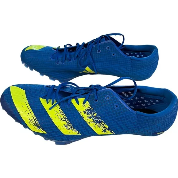 New Adidas Adizero Finesse Blue Yellow Track &amp; Field Spikes Shoes H68746