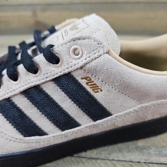 NEW adidas PUIG Indoor Skateboarding Casual Shoes Wonder Quart, Black,Chalk