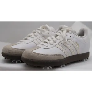 New ADIDAS Samba Golf Rare Retro Spikes White Sneakers 3 Stripes YOUTH Size 1.5