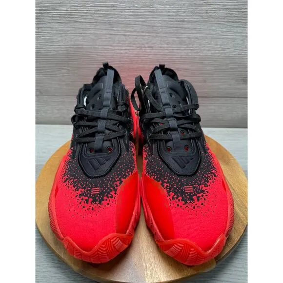 New adidas Trae Young 3 Black Core Solar Red IF5605 Men's Size 10.5