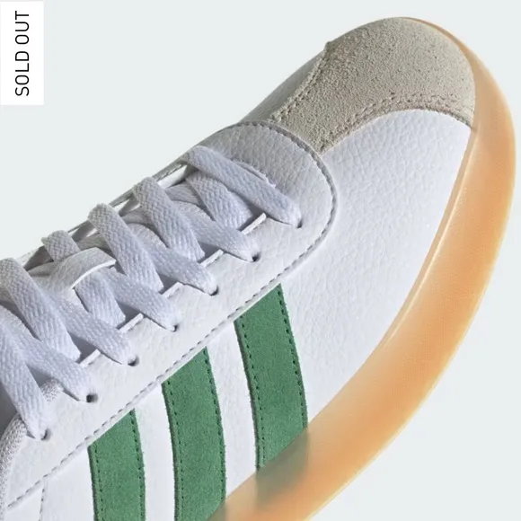 NEW Adidas VL COURT 3.0 SHOES in Cloud White/Green/Alumina, Size Men’s 10.5
