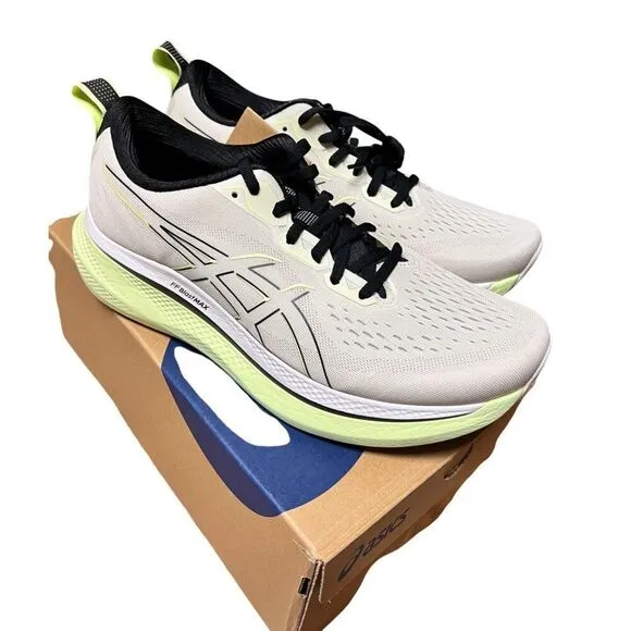 NEW ASICS Men's GLIDERIDE MAX Running Shoes Size 10.5 Birch Black