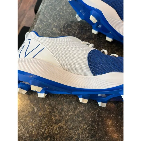 New Balance 4040V6 Mens Low Metal Baseball Cleats Team Royal Blue/White