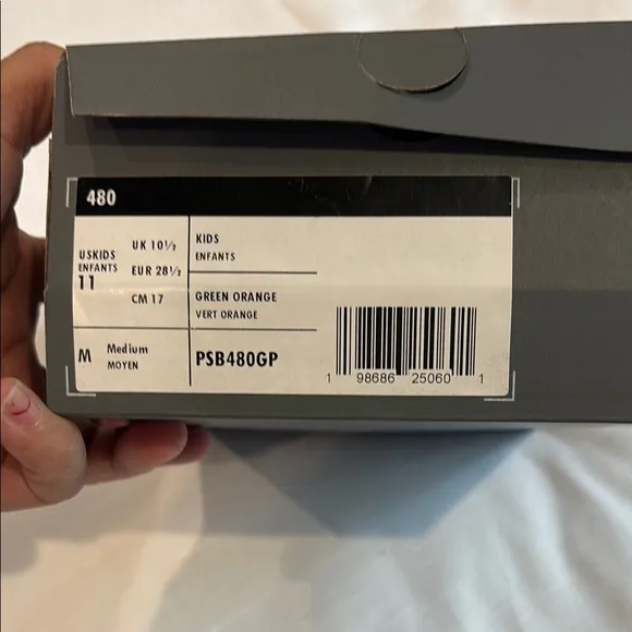 New Balance 480 Kids Green and Orange sneakers