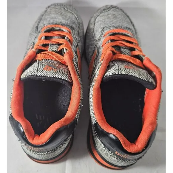 New Balance 574 Toddler Sneakers Black/Grey/Orange Size 2 With Flaw