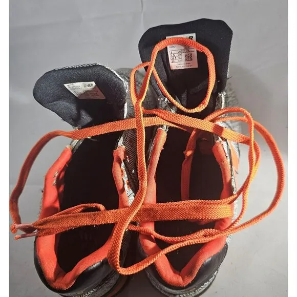 New Balance 574 Toddler Sneakers Black/Grey/Orange Size 2 With Flaw