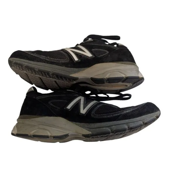 New Balance 990v3 Mens Black Running Shoes Size 9.5