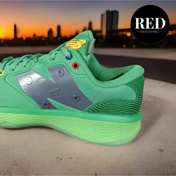 New Balance Hesi Low Gamer Tag Green Basketball Shoes - Men's Size 10
