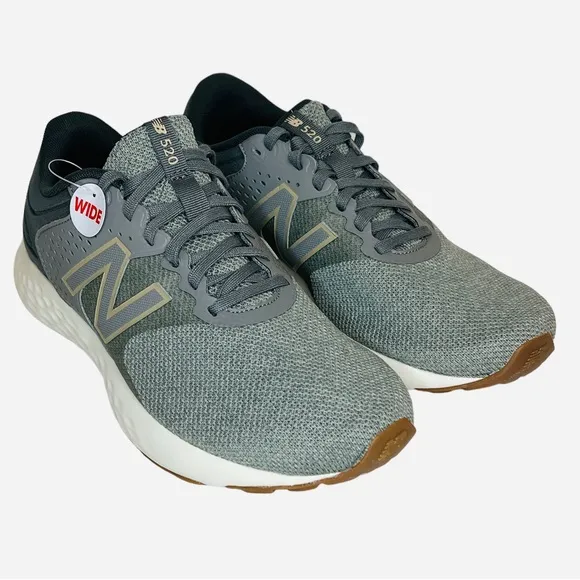 New Balance Men's 520 v7 Gray/Khaki Running Shoes M520MG7 Sz 8.5 4E