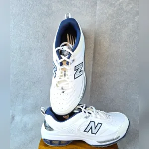 New Balance Men's 806 TennisWide Size 8 2E White/Navy IMC8O6W] **