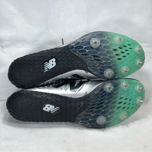 New Balance Men's Racing Track &amp; Field Sprint Spiked Shoes Neon Emerald Black