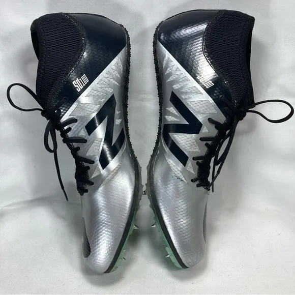 New Balance Men's Racing Track &amp; Field Sprint Spiked Shoes Neon Emerald Black
