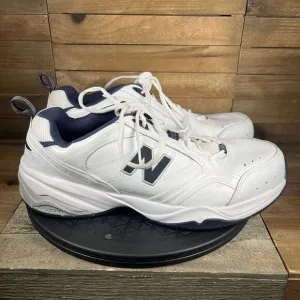 New Balance 624 Mens Sz 11.5 2E White Navy Cross Training Lace Up Shoes MX624WN2