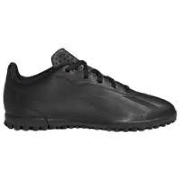 NEW!! Boys adidas X Crazyfast.4 Turf Sneaker, Black/Black/Black Size 1Y