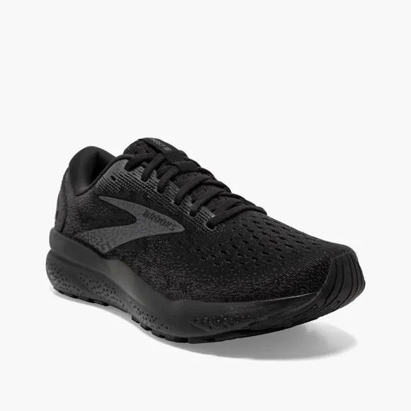 NEW BROOKS men's ghost 16 shoes in black/black/ebony