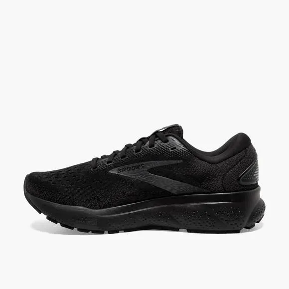 NEW BROOKS men's ghost 16 shoes in black/black/ebony