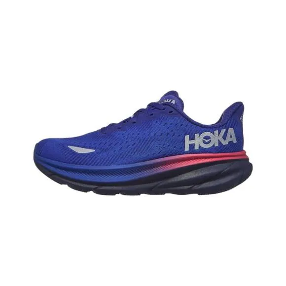 NEW HOKA women's clifton 9 shoes in dazzling blue/nebulas blue