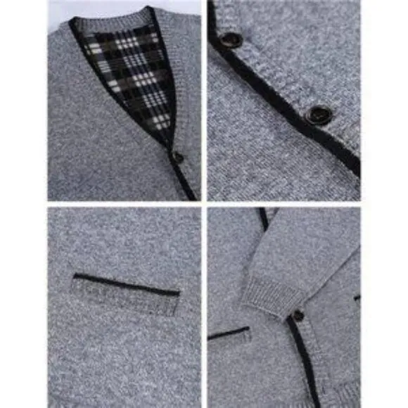 New Men's Cardigans Slim Fit Grey​